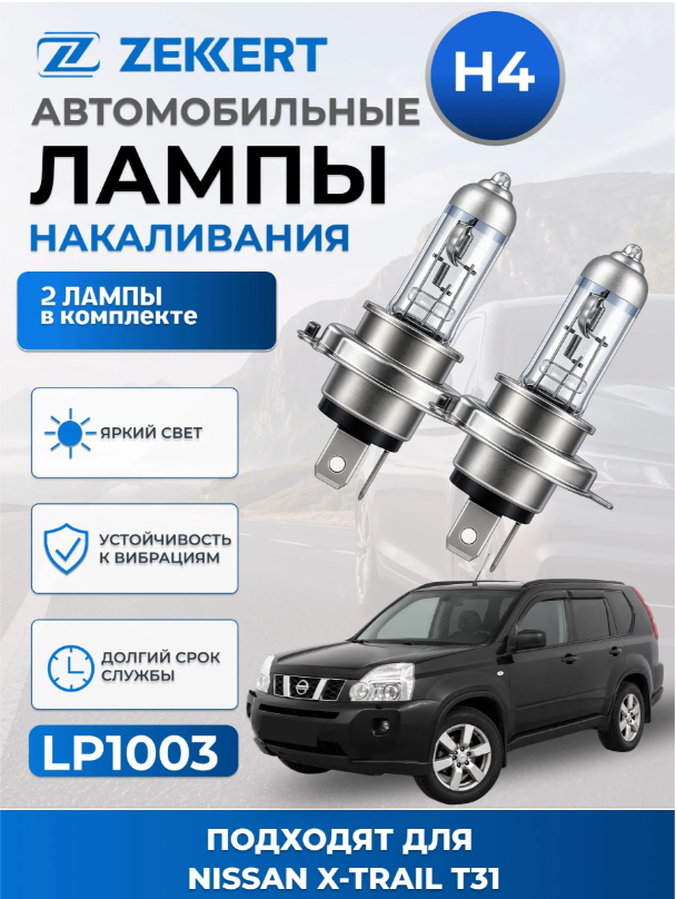 Автолампы H4 для NISSAN X-TRAIL T31 2007-2014 2шт